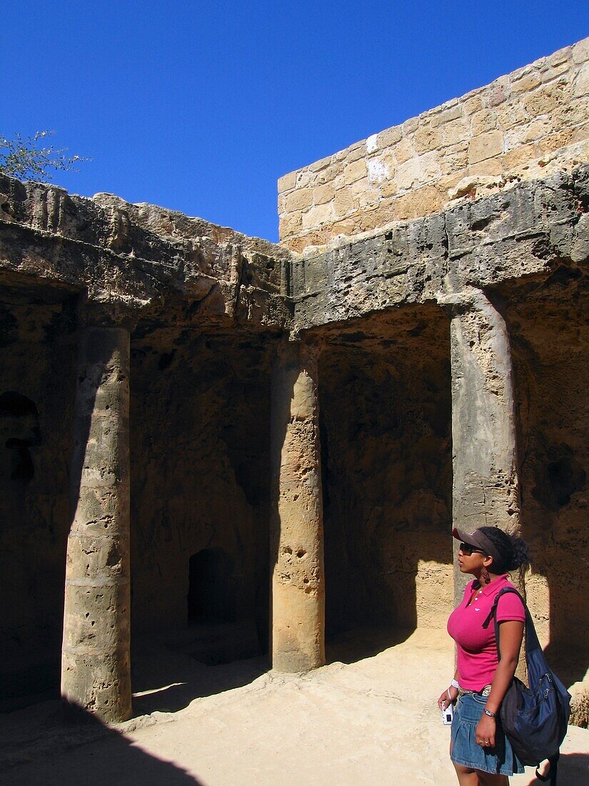 Tourist At Tomb Of Kings