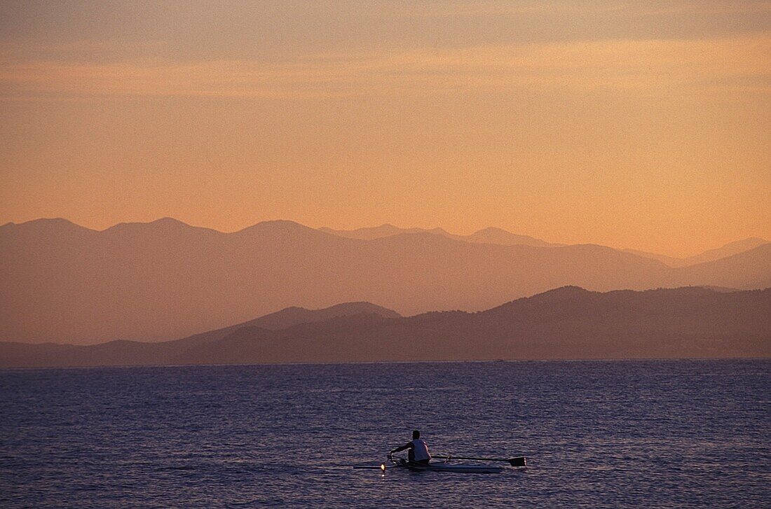 Rowing Early Morning In The Bay