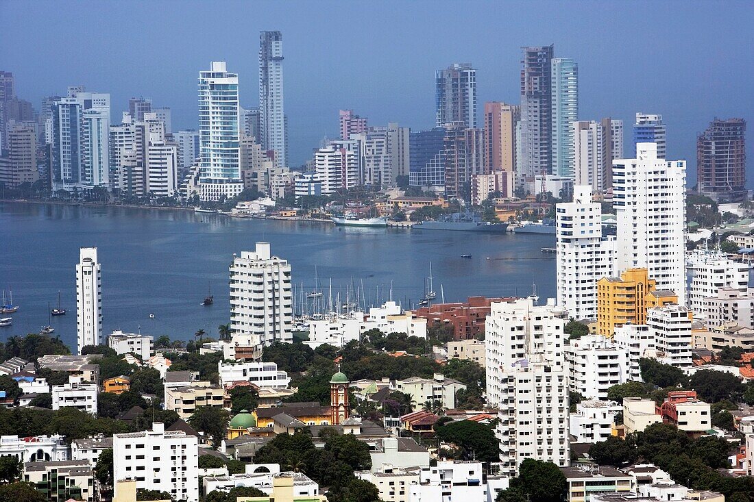 View From Convento De La Popa Over Bocagrande And La Manga