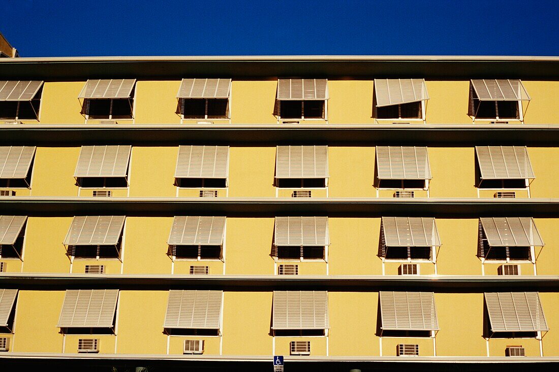 Yellow Apartment Building, Close Up