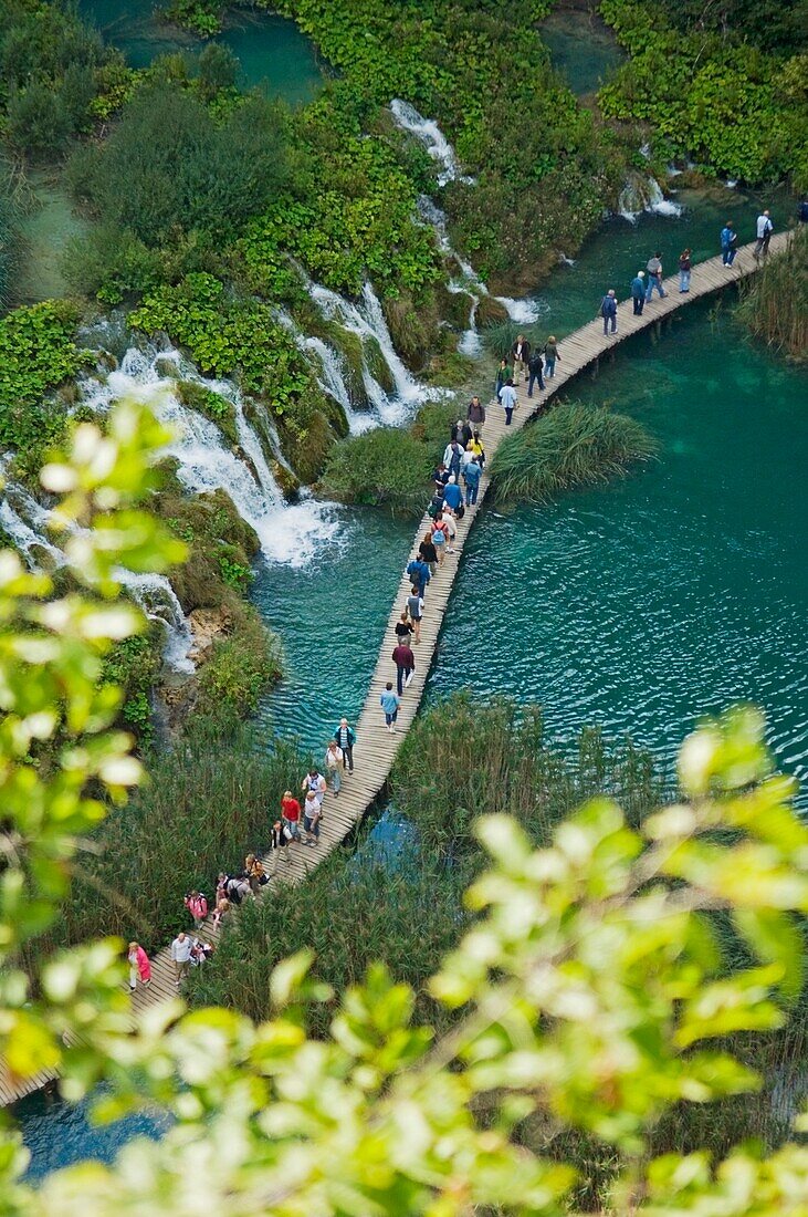 Hiking At Plitvice National Park.