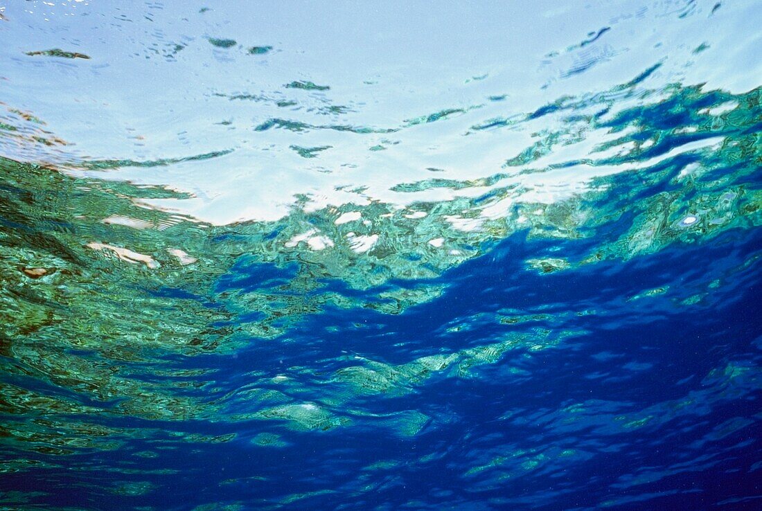 Ocean Water And Reflections, Close-Up
