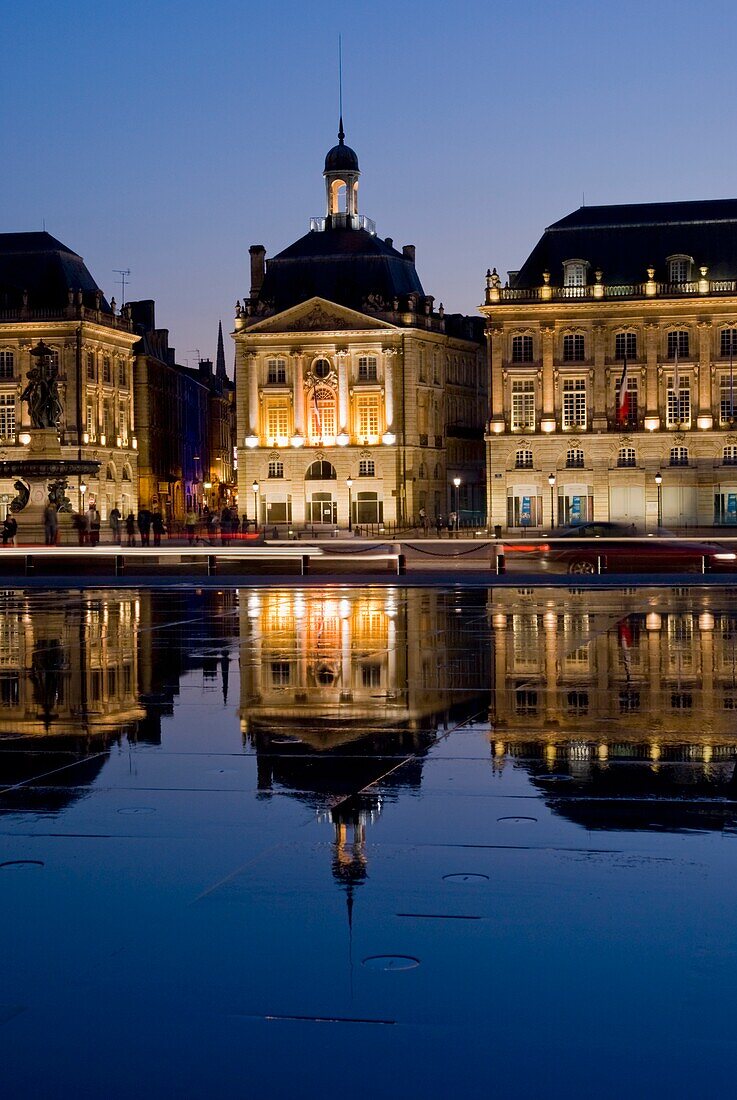 Place De La Bourse At Dusk