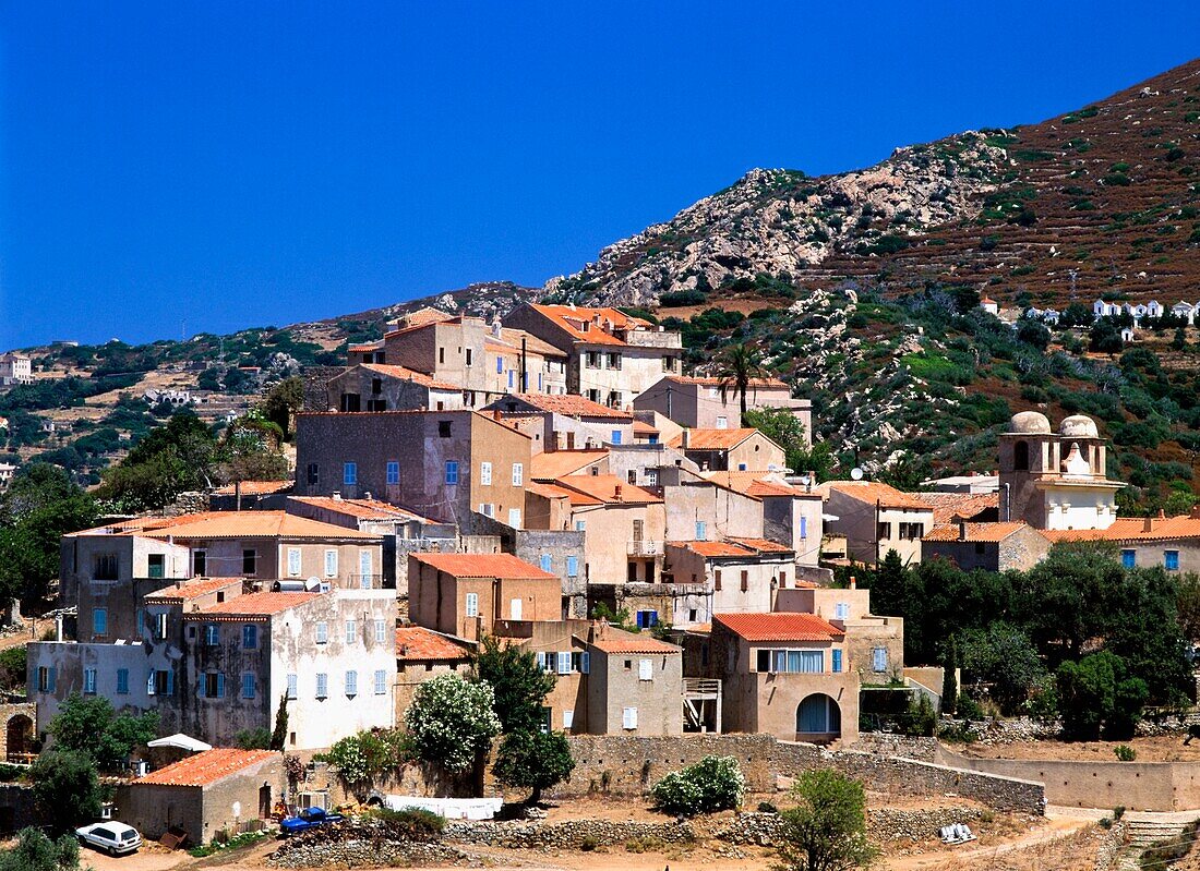 Village Of Pigna, Elevated View