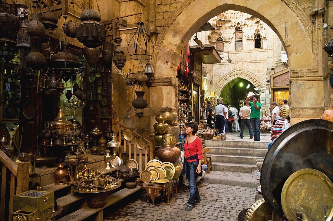 Touristen auf dem Souk