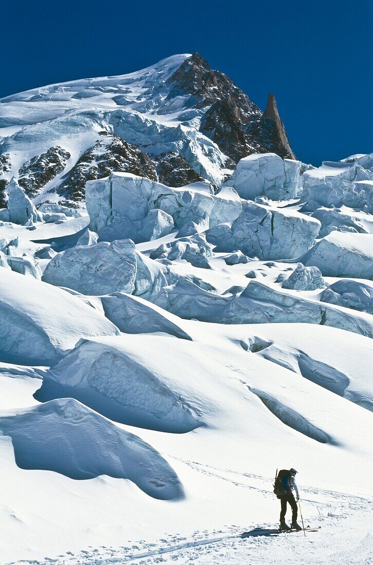 Climber On Mt Blanc