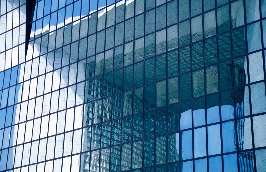 Reflection Of La Grande Arche De La Defense