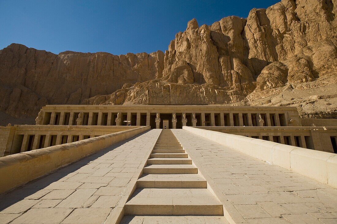 Stairway Up To Mortuary Temple Of Hatshepsut Or Deir El-Bahri