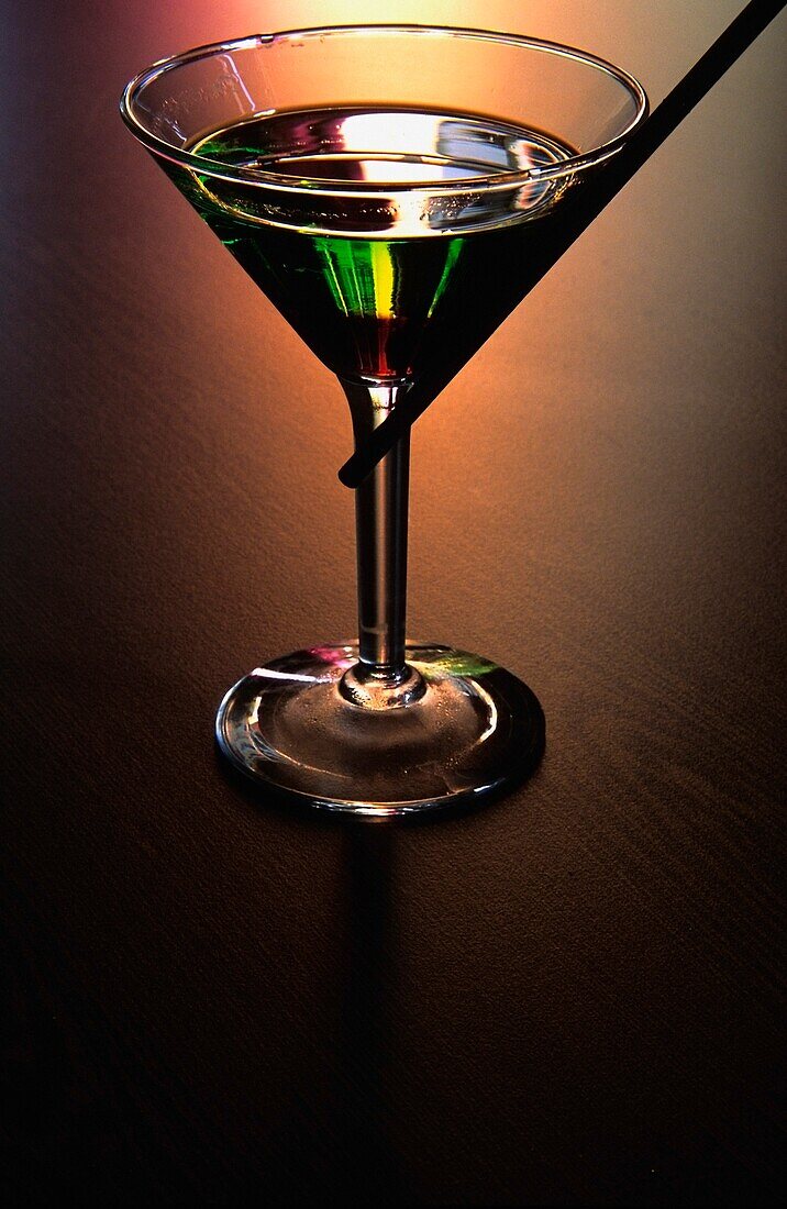 Cocktail Glass On A Table, Close Up