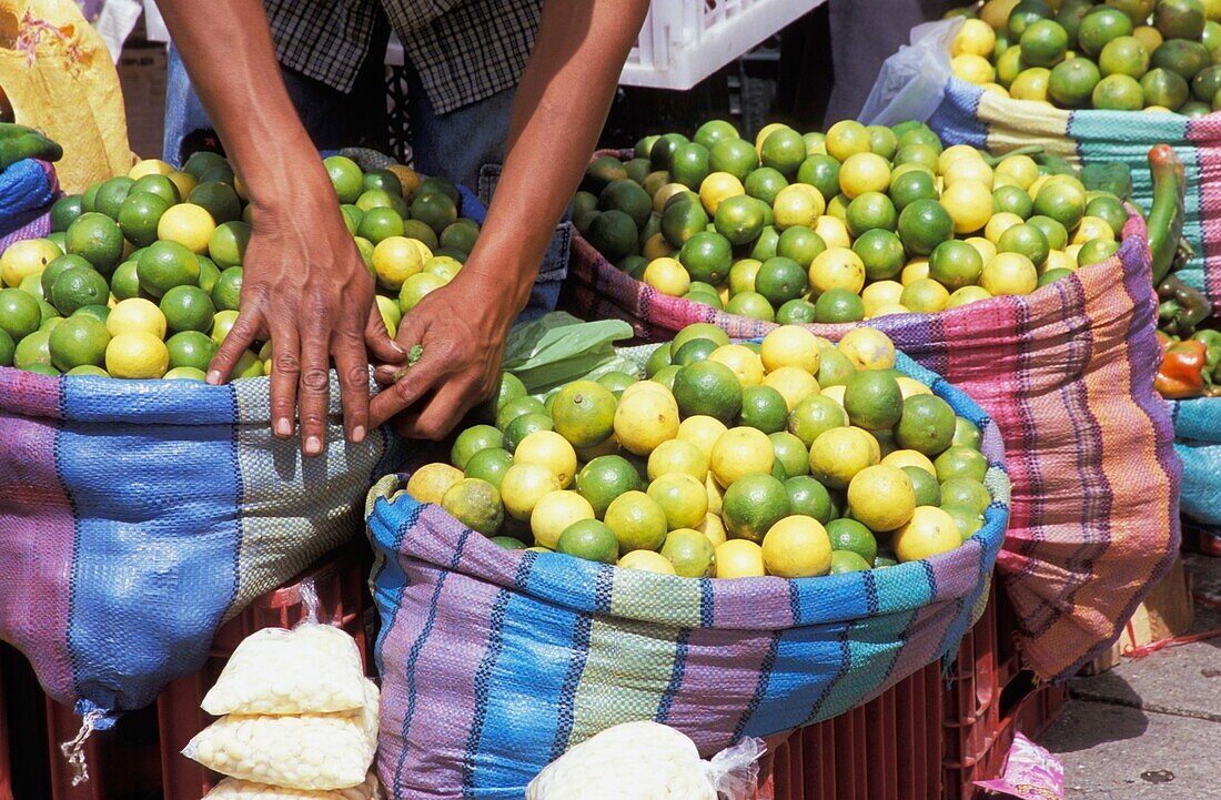 Lemons And Limes On Local Market