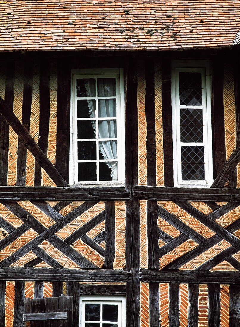 Traditional Brick And Timber House, Close Up
