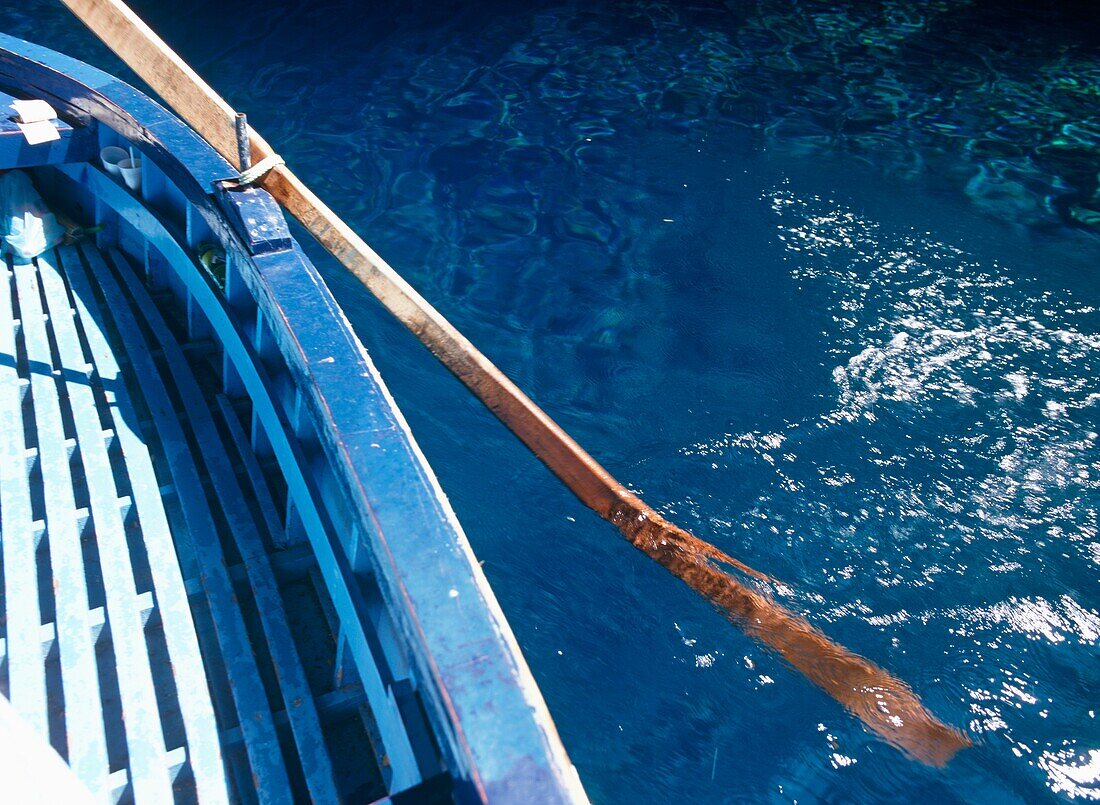 Fishing Boat And Clear Turquoise Sea