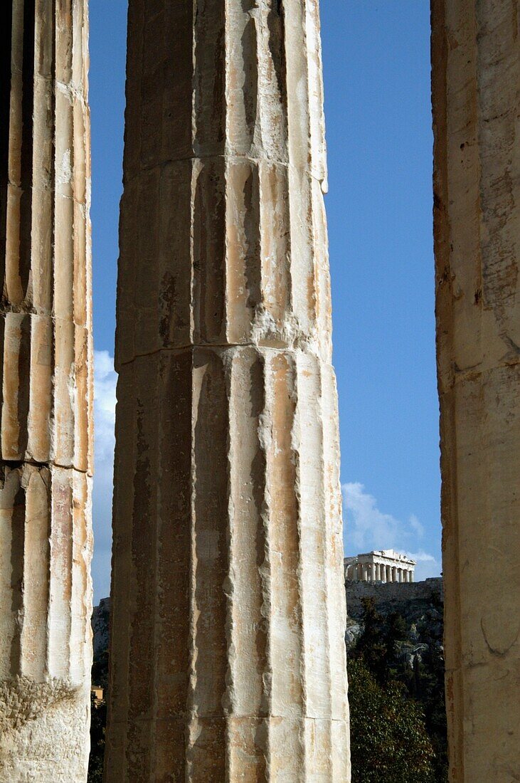 Acropolis Hill Seen From Temple Of Hephaestus