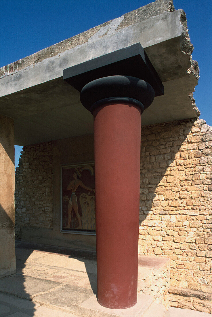 Priest-King Fresco In Ruins Of Knossos