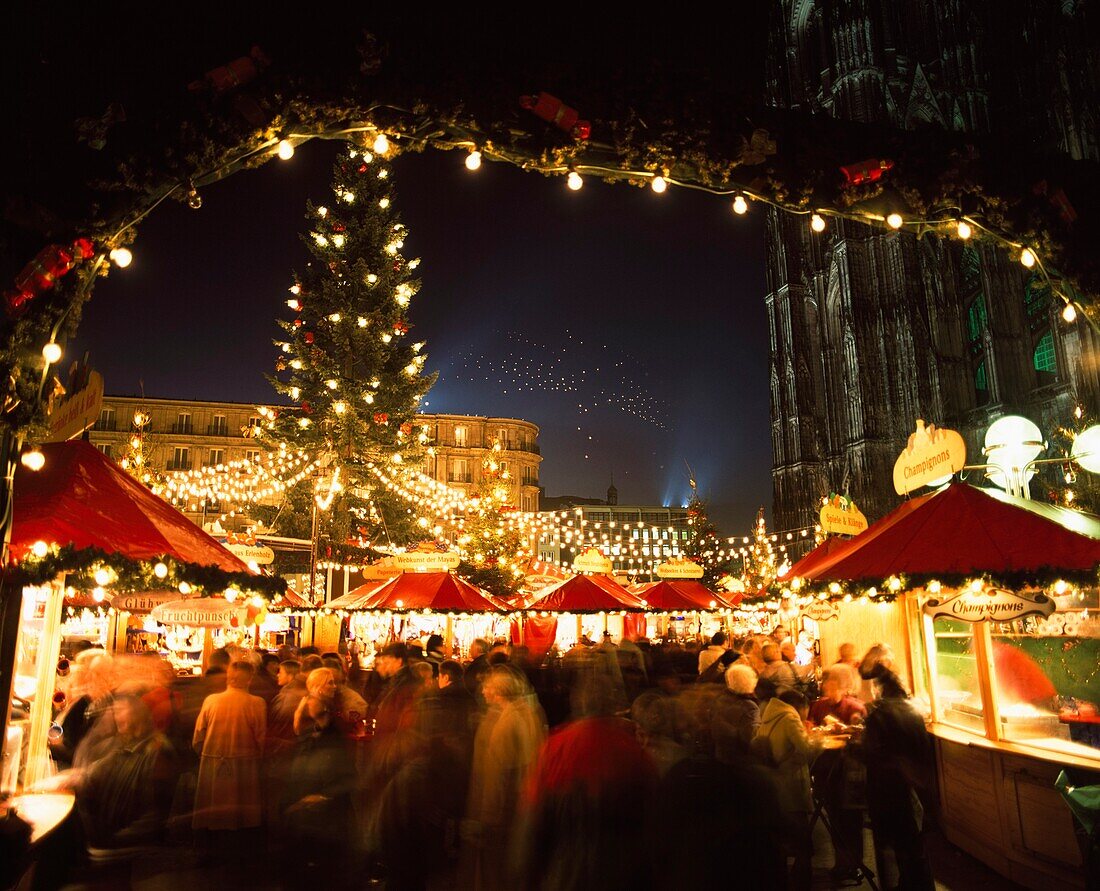 Cologne Cathedral And Christmas Market