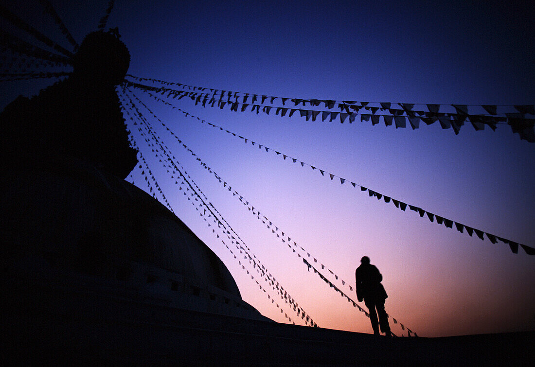 Twilight At Boudha Stupa