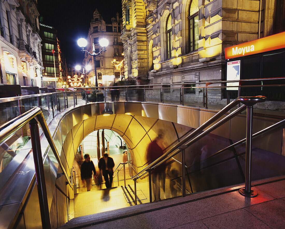 View Of Bilbao's Underground At Night