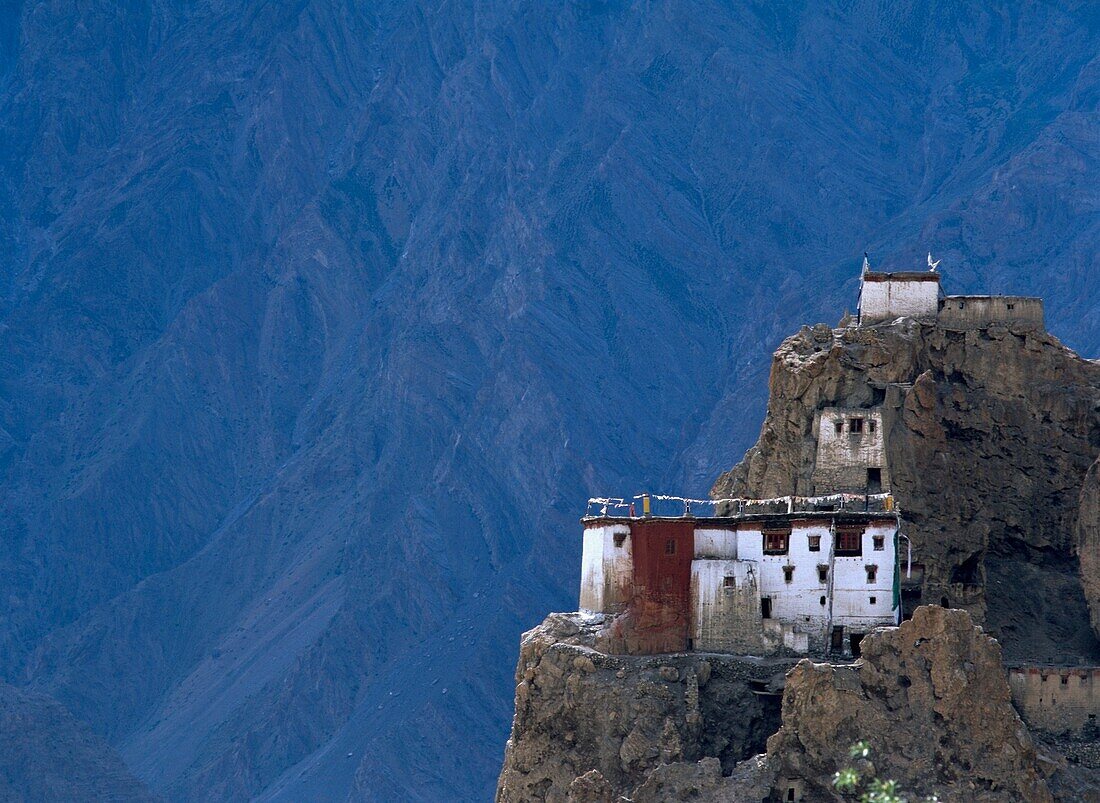 Dhankar Monastery Perched On A Cliff