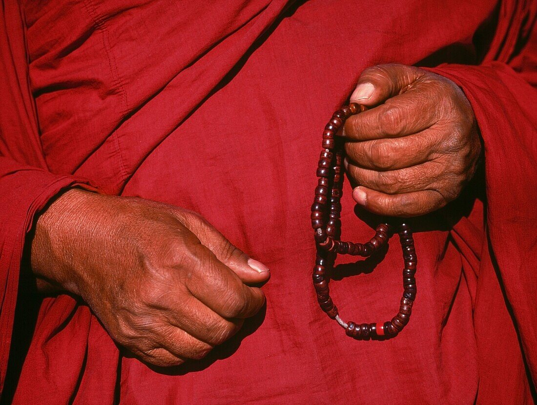 Hands Of Abbot Of Tabot Monastery, Close Up