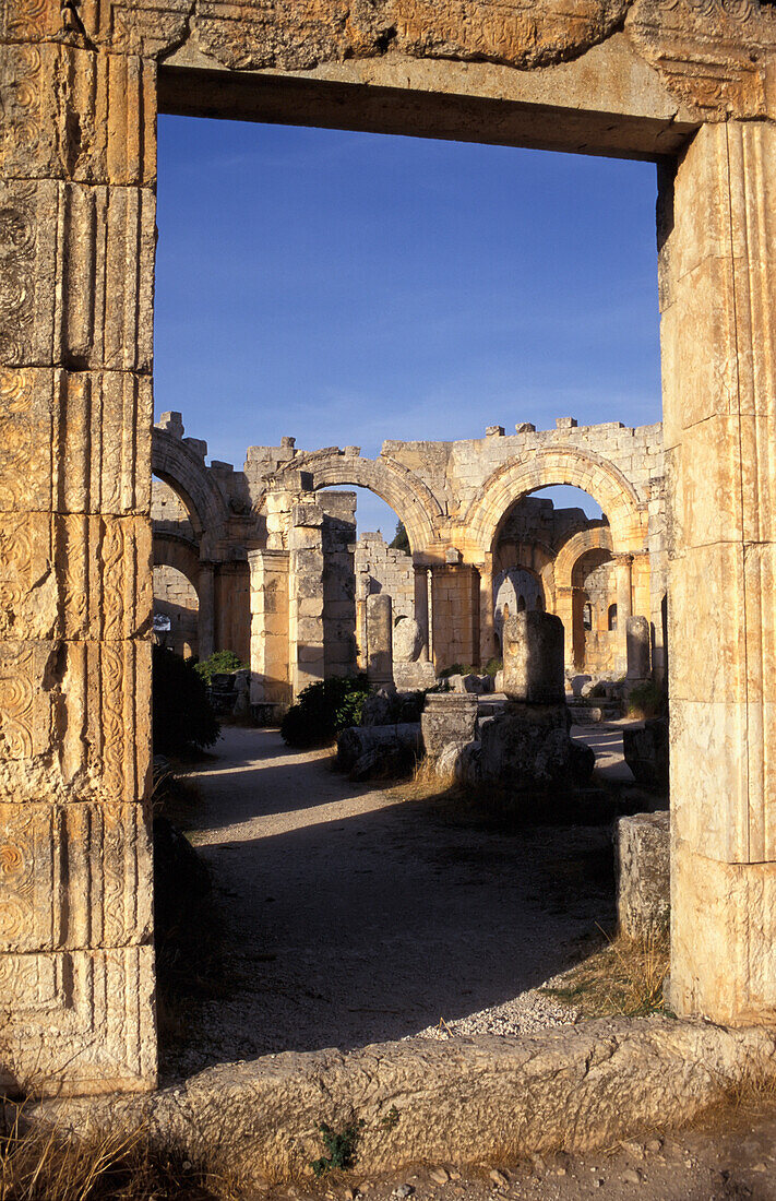View Through Doorway At Basilica Of St Simeon