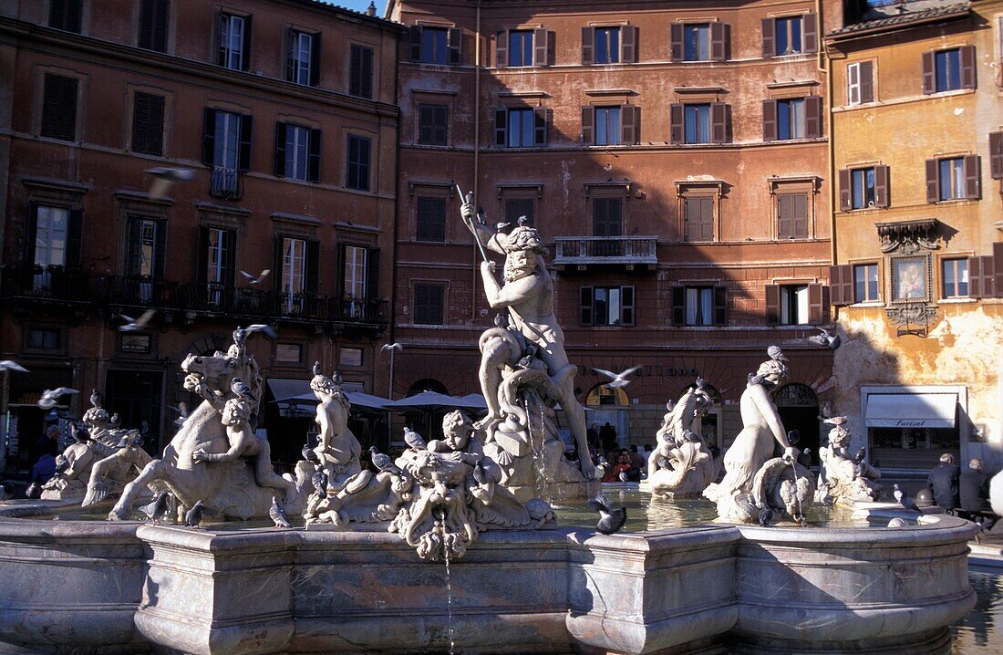 Fountain Of Four Rivers And Neighboring Buildings