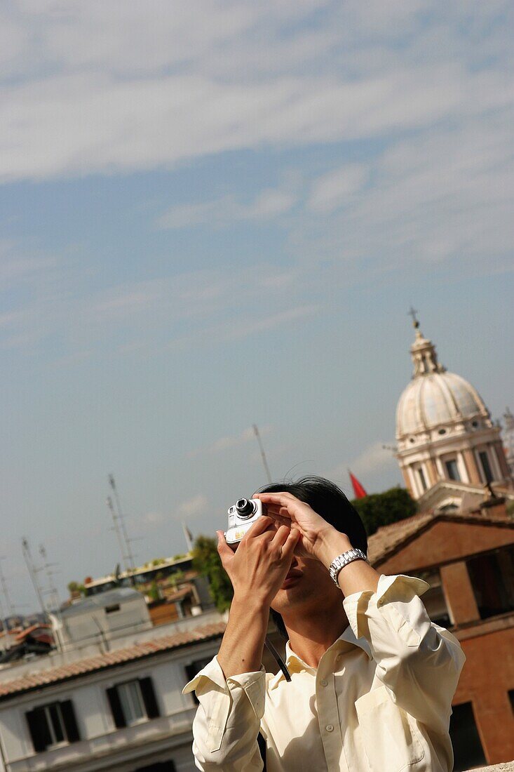 Japanese Tourist Taking Pictures