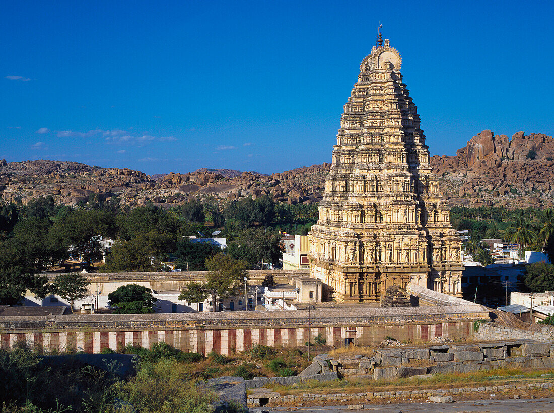 Virupaksha Temple Of The Historic Vijayanagara Empire.