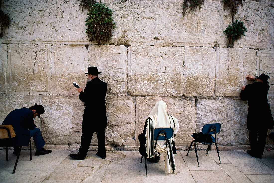 Orthodox Jews Praying Et Wailing Wall