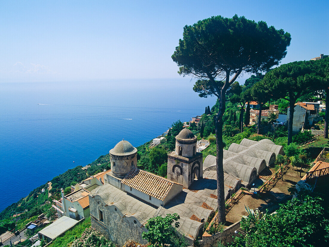 View Out Across The Sea, Along The Coastline From Villa Rufolo