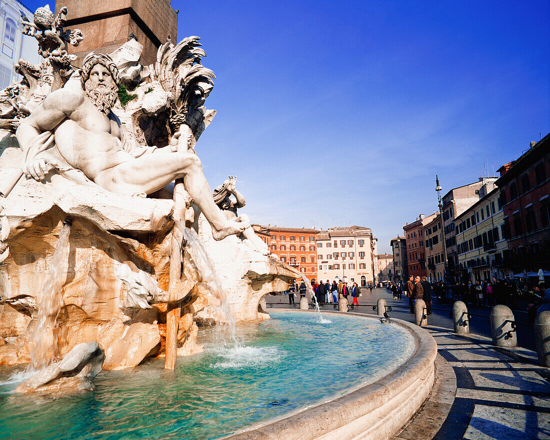 Fontana Dei Quattro Fiumi, Brunnen der vier Flüsse