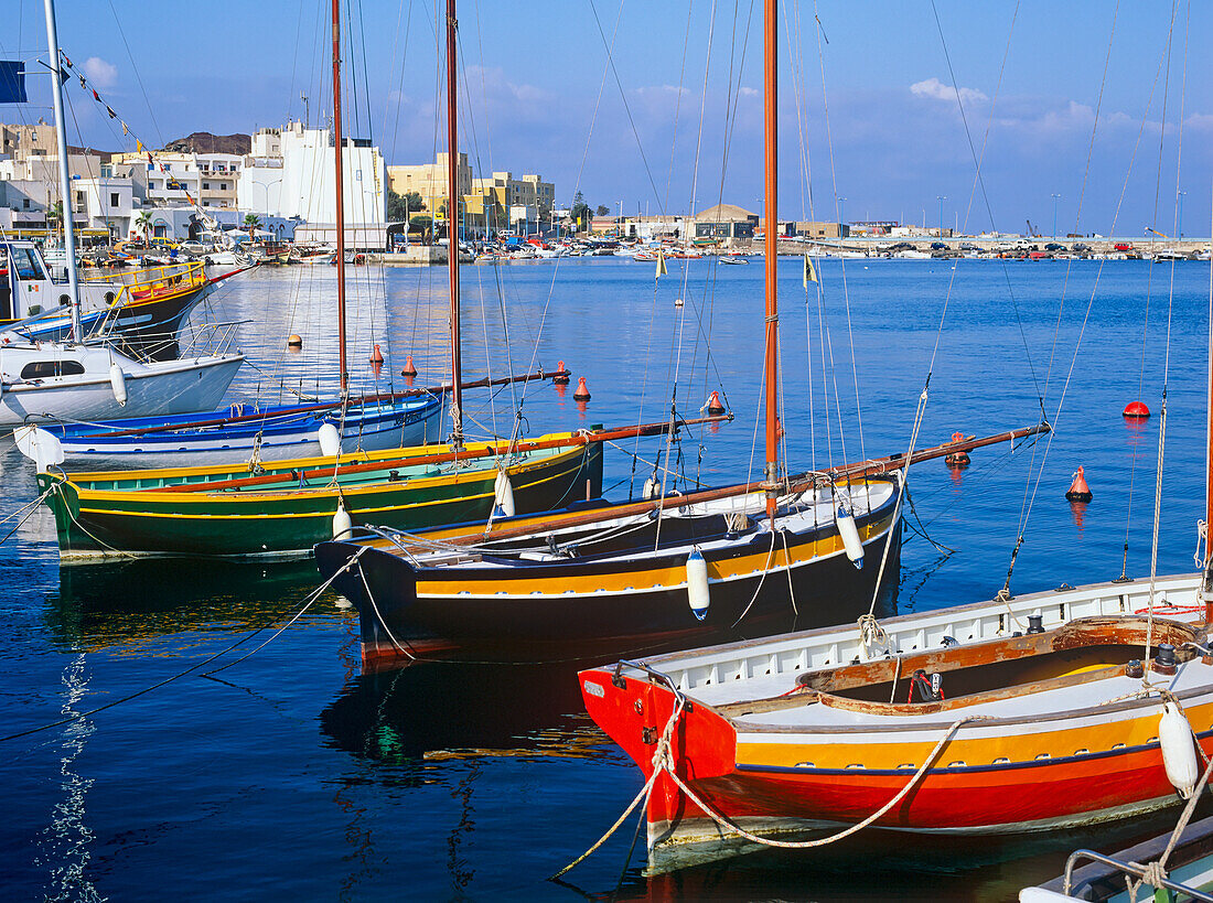 Sailing Boast In Pantelleria Harbor