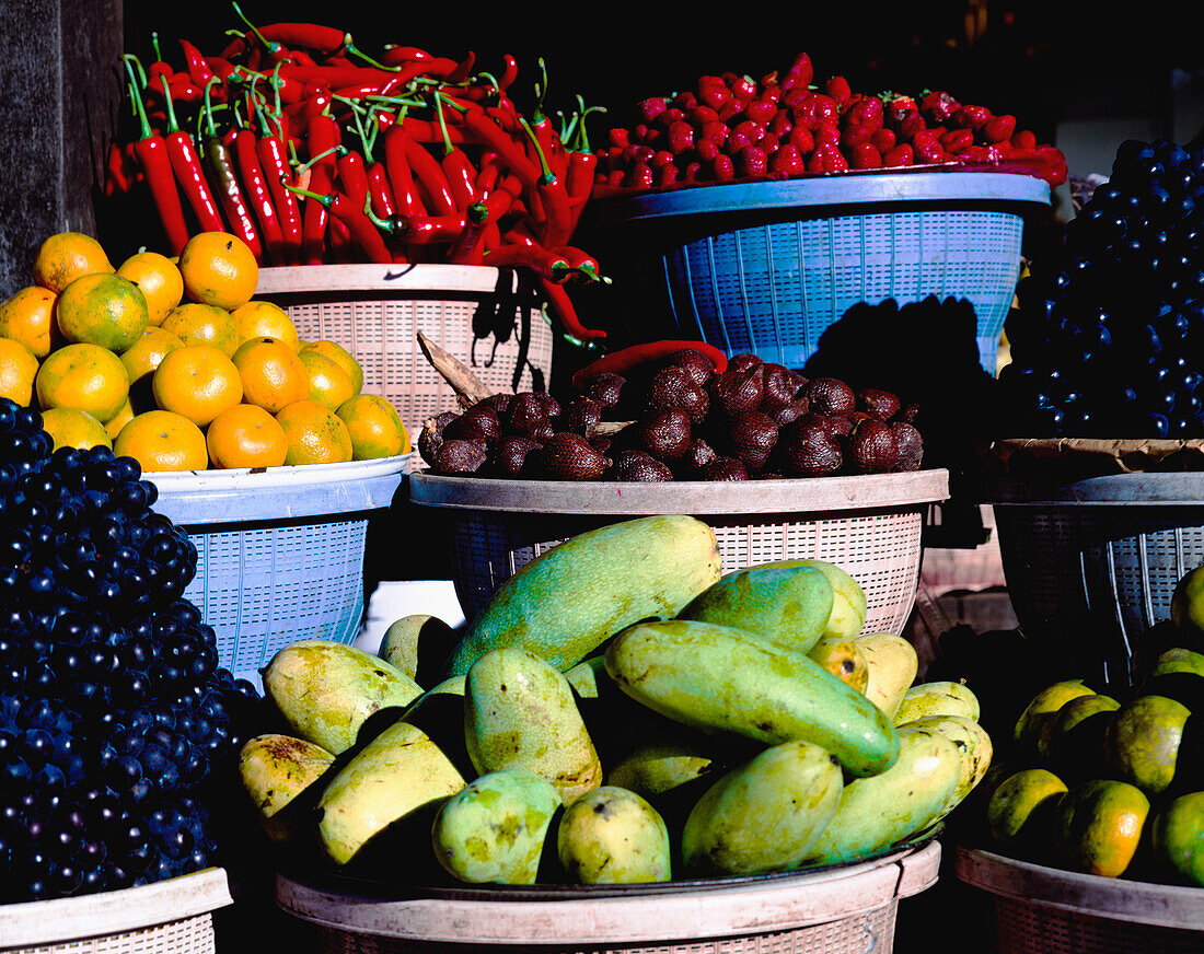 Baskets Of Fruits And Vegetables For Sale