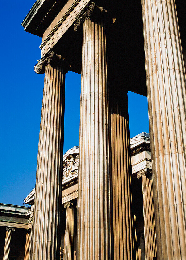 Columns At Entrance To British Museum