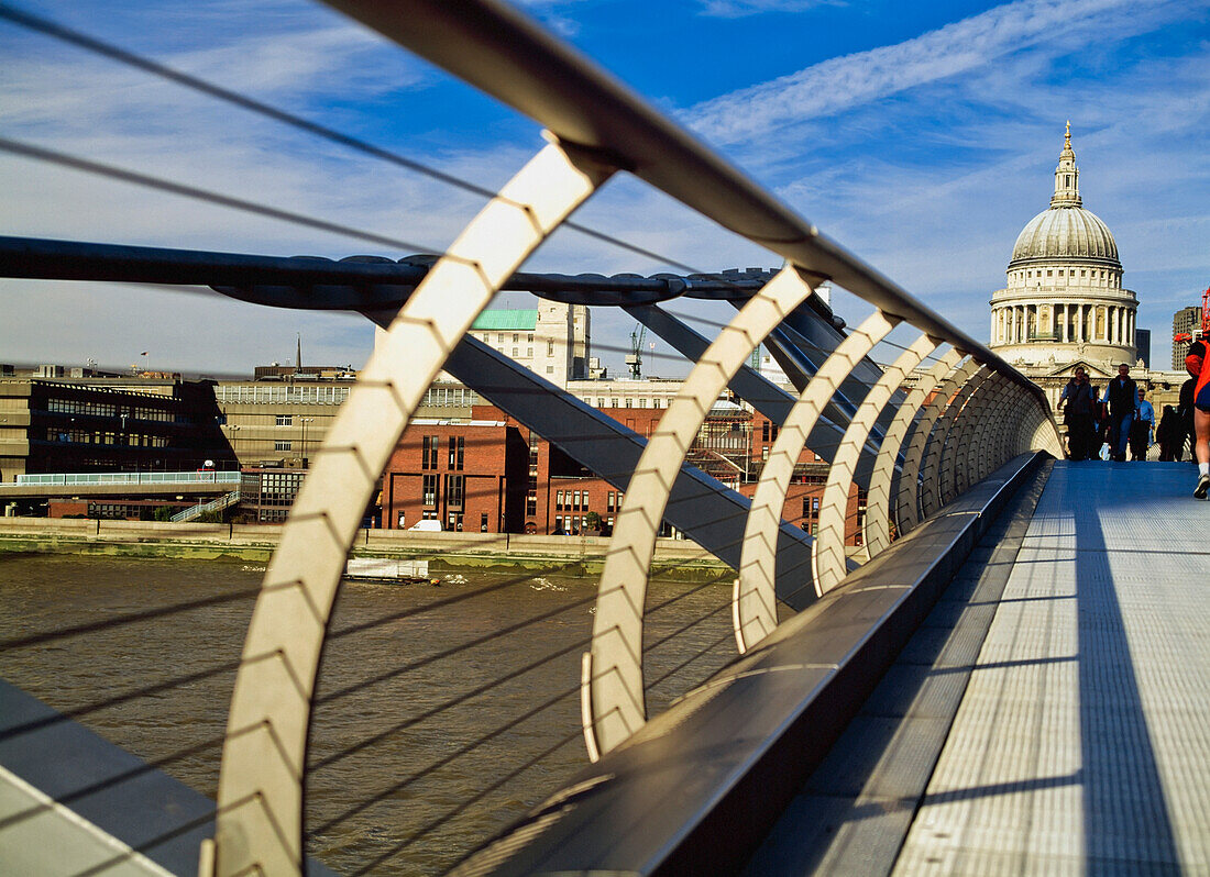 Millennium Bridge And St. Paul's Cathedral