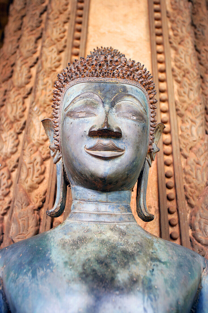 Buddha Statue At The How Pha Kaew Wat Temple.