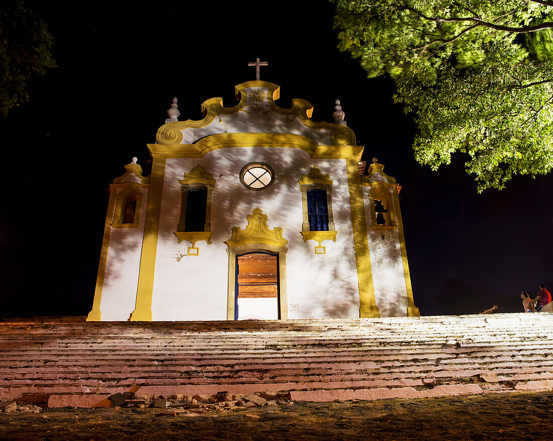 Nossa senhora dos remedios church at night; Fernando de noronha pernambuco brazil