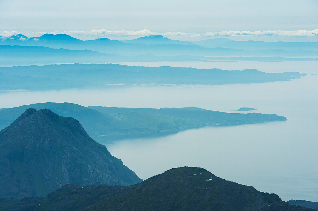 Looking Across The Cuillin Of Skye Towards The Mainland; Isle Of Skye, Scotland