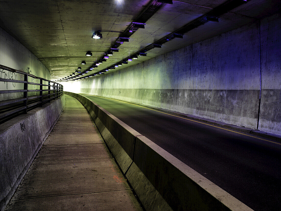 George Vanier Street Tunnel From St. Antoine To St. Catherine Street; Montreal, Quebec, Canada