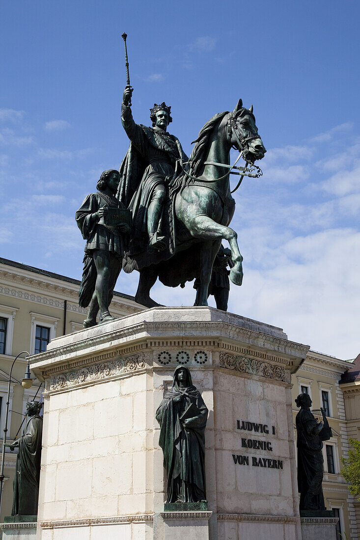 König Ludwig I. Statue; München, Bayern, Deutschland