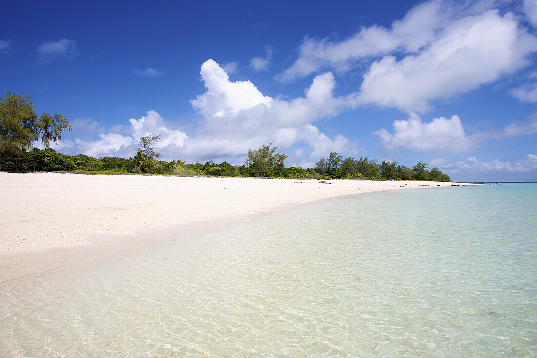 White Sand Beach Along The Coast Of Vamizi Island; Mozambique