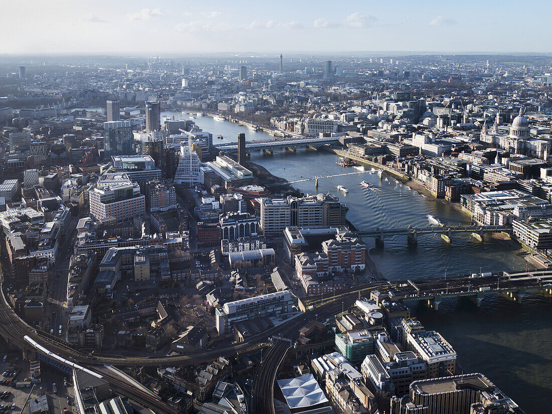 Cityscape Of London And The River Thames; London, England