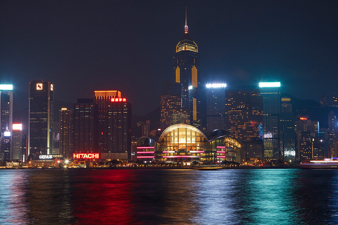 Hong Kong Convention and Exhibition Centre, and Victoria Harbor, Hong Kong, China