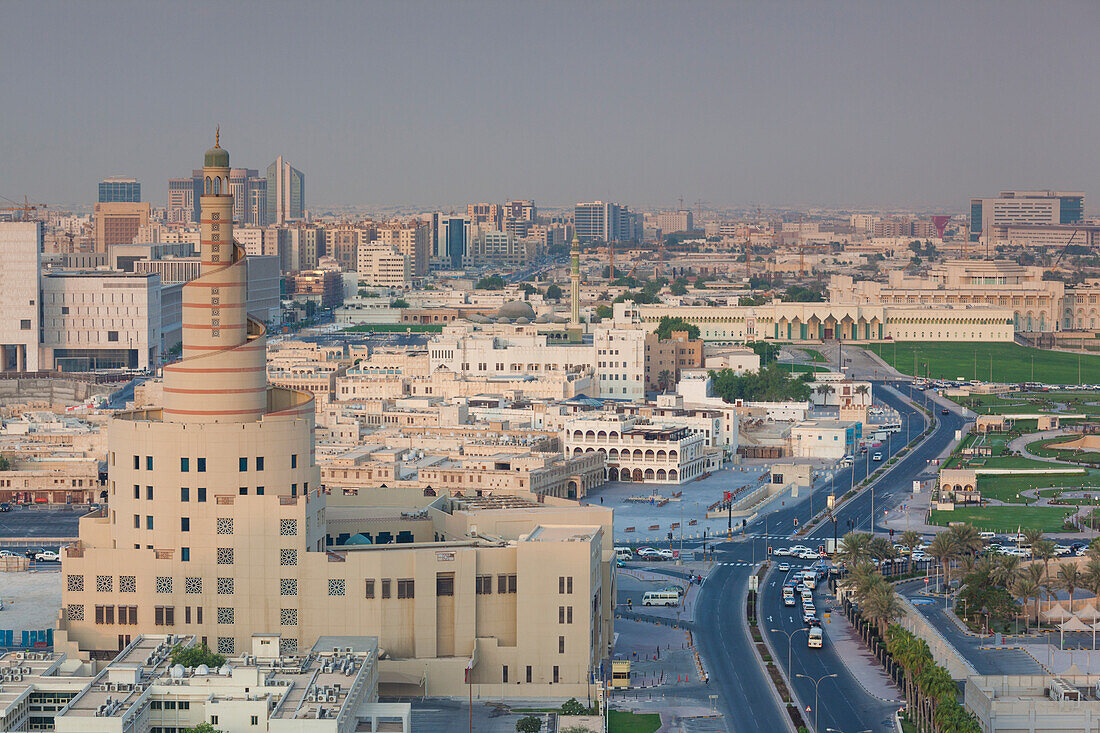Katar, Doha, FANAR, Islamisches Kulturzentrum Katar, Blick von oben, morgens