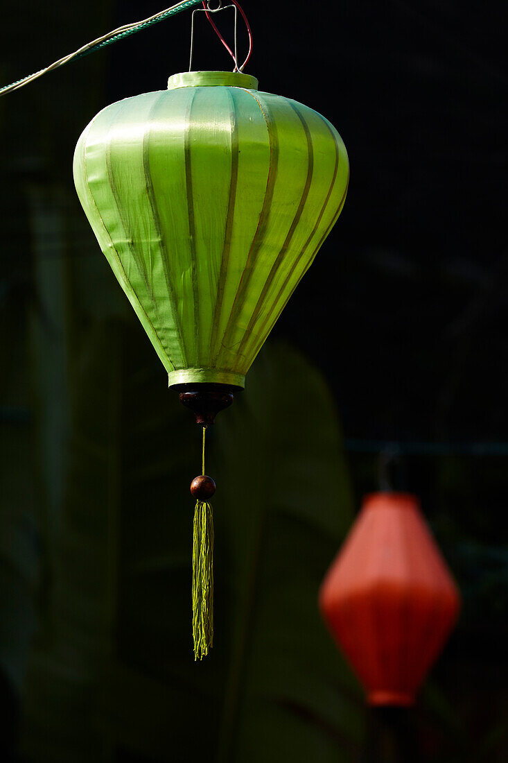 Green street lantern, Hoi An (UNESCO World Heritage Site), Vietnam