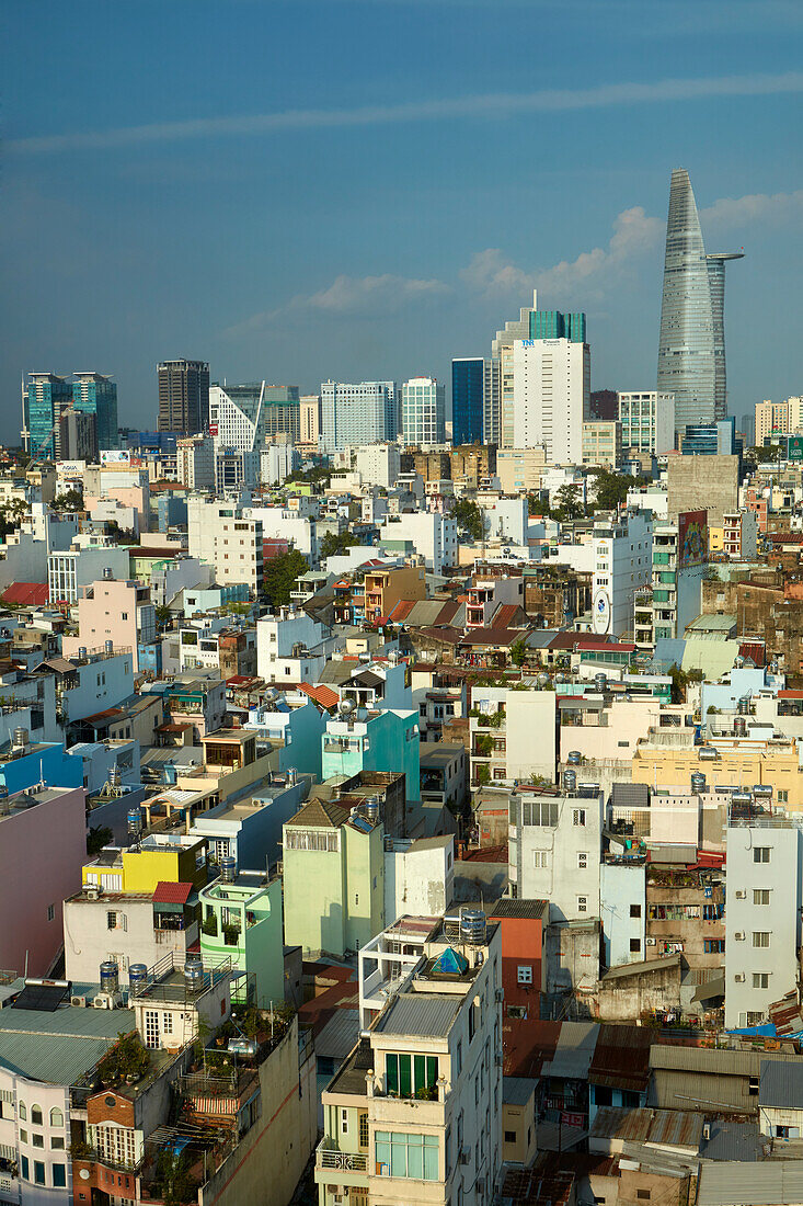 Wohnungen und Bitexco Financial Tower, Bezirk Eins, Ho-Chi-Minh-Stadt (Saigon), Vietnam