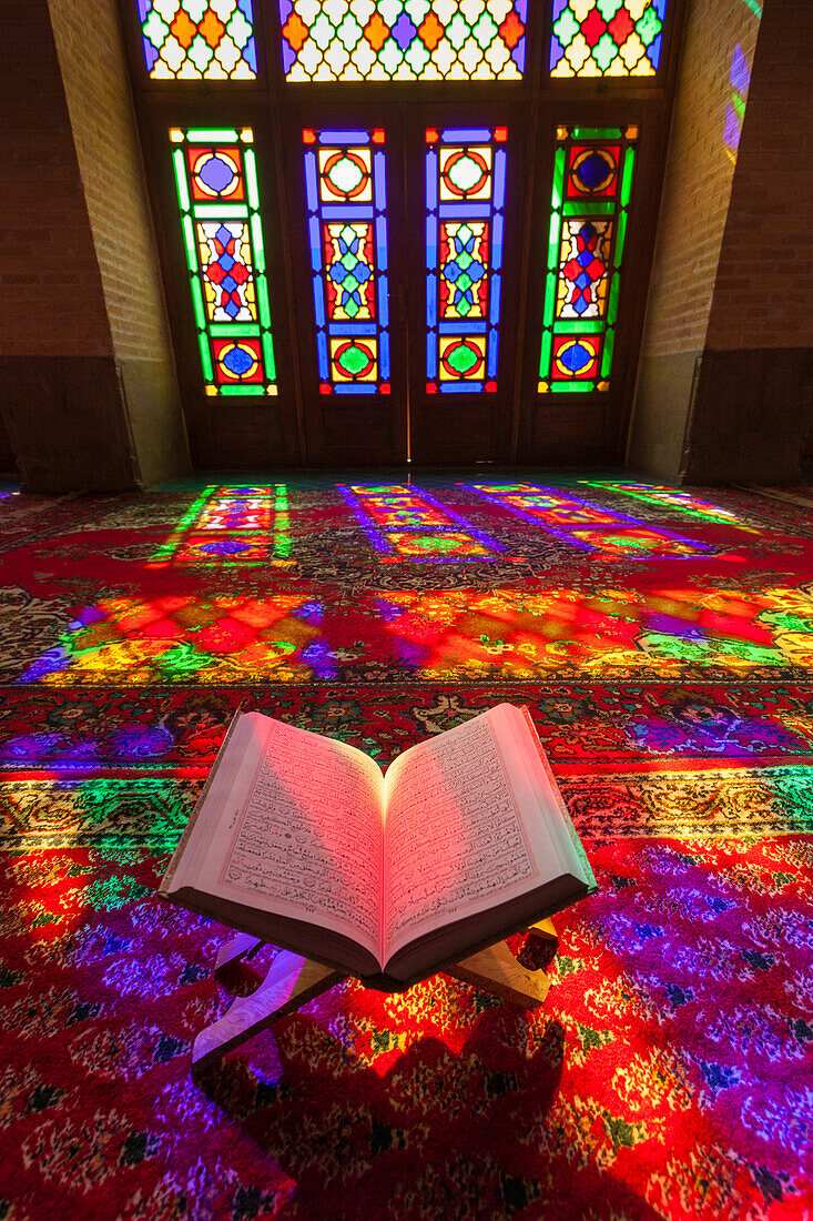 Central Iran, Shiraz, Nasir-Al Molk Mosque, Holy Quran