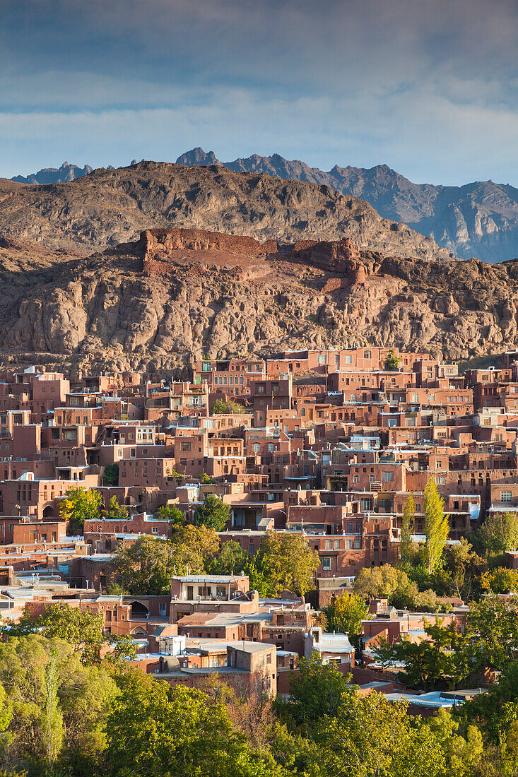Central Iran, Abyaneh, Elevated Village View, Dawn