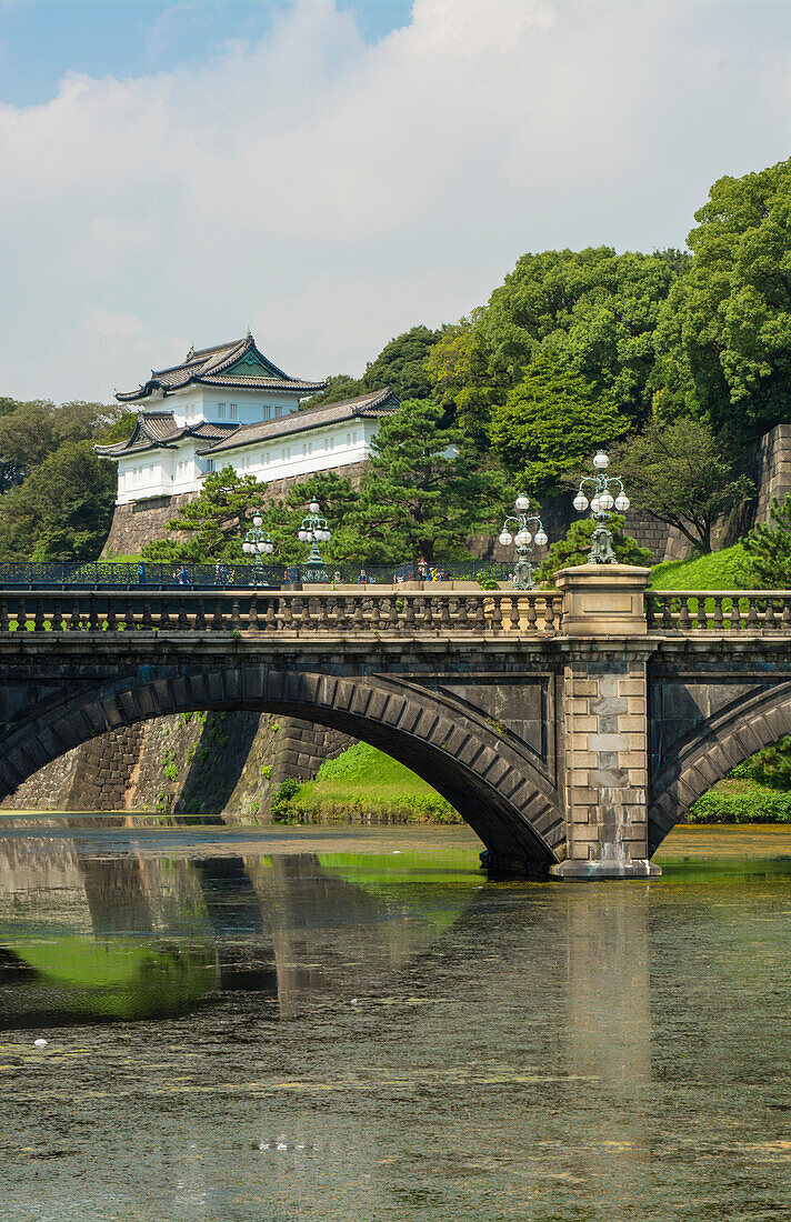 Tokyo, Japan. Traditional Imperial Gardens in downtown