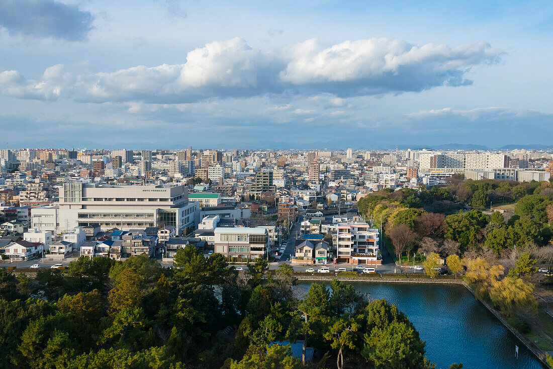 Stadtbild von Nagoya, Präfektur Aichi, Japan