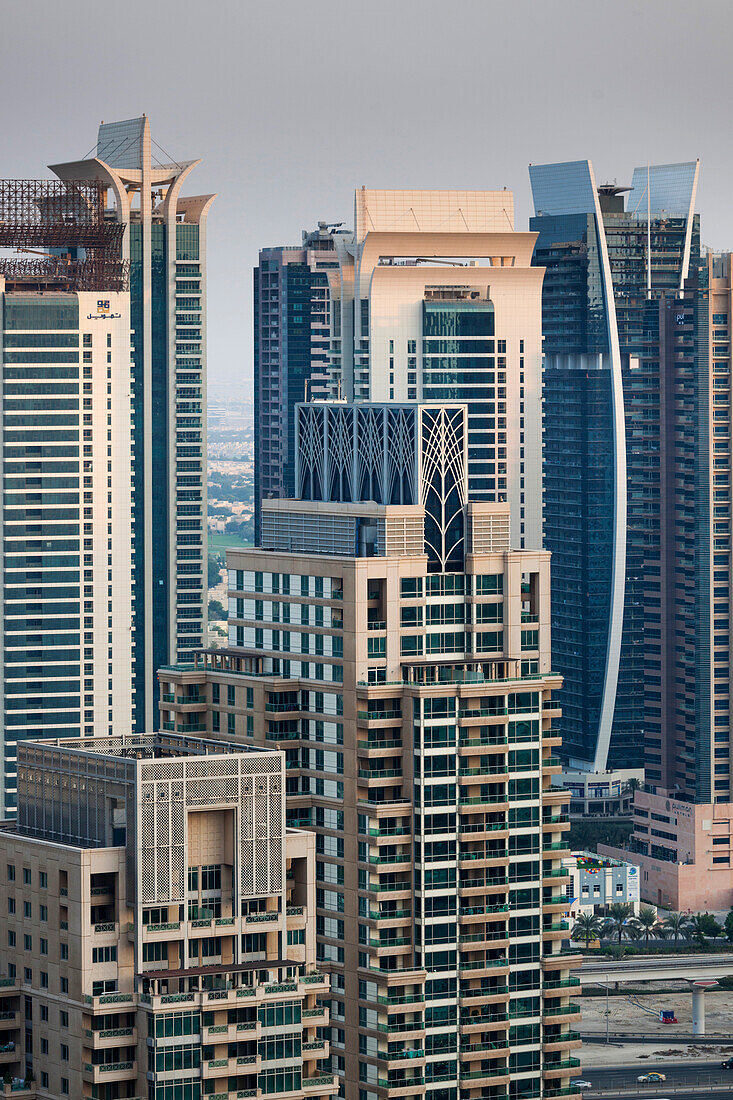 VAE, Blick auf Dubai Marina von oben
